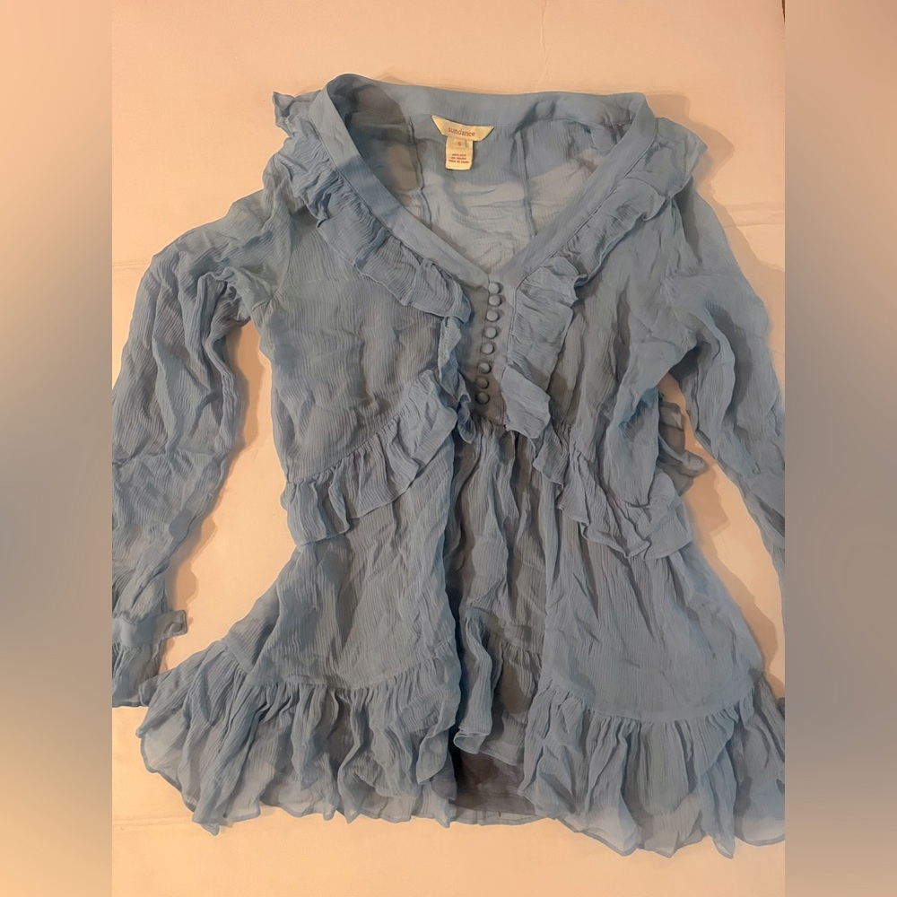 Silk long flowy top Romantic and whimsical